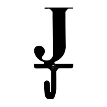 Village Wrought Iron Letter J Wall Hook Small