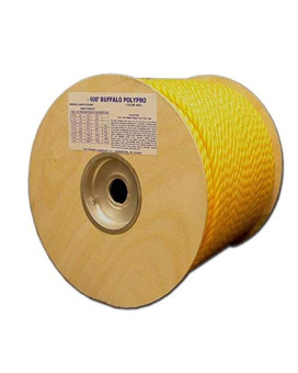 Tw Evans Cordage 80026 38Inch By 300Feet Buffalo Twisted Polypro Rope Yellow