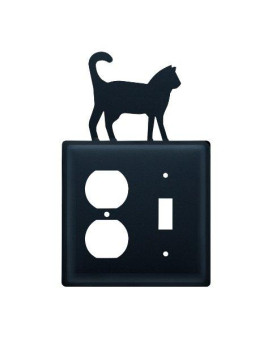 Village Wrought Iron Eos6 Cat Outlet And Switch Cover Black