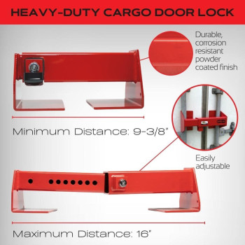 Equipment Lock Heavy Duty Cargo Door Lock Powder Coated Steel Shipping Container Lock Maximum Security Semi Trailer Door Loc