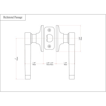 Designers Impressions Richmond Design Oil Rubbed Bronze Passage Door Lever Hall And Closet