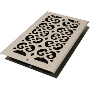 Decor Grates S612Wwh Design Scroll 6X12 Wallceiling Register White