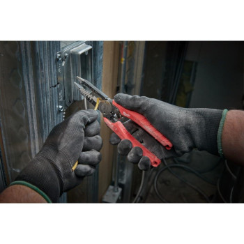 Milwaukee 48223079 6Inone Combination Wire Stripping And Reaming Pliers For Electricians