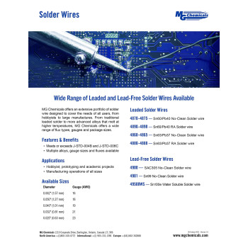 Mg Chemicals 4898454G 6040 Rosin Core Leaded Solder 0062 Diameter 1 Lbs Spool