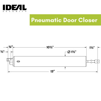 Ideal Security Bk1730 Heavy Pneumatic Storm Door Closer And Screen Door Closer 105 Black