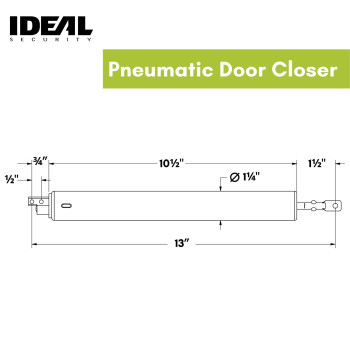 Ideal Security Sk9 Standard Pneumatic Storm And Screen Door Closer 105 White