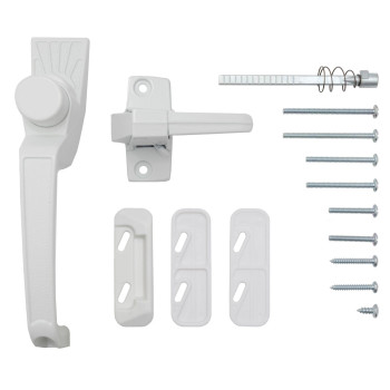 Ideal Security Inc Sk910W Classic Pushbutton Handle Set Storm And Screen Doors White