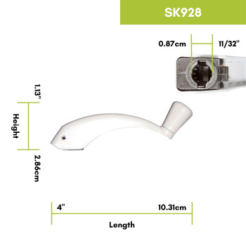 Ideal Security Folddownhandle Window Cranks Replacement For Standard Casement Window Handles With 1132 Spline Shaft White