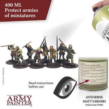 The Army Painter Anti Shine Matt Spray For Miniature Painting After Quickshade Spray Paint Top Coat Acrylic Varnish Satin Fi