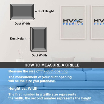 16W X 8H Steel Return Air Grilles Sidewall And Ceiling Hvac Duct Cover White Outer Dimensions 1775W X 975H