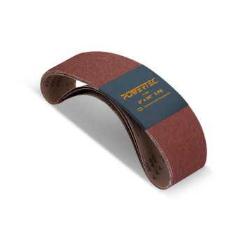 Powertec 110683 4 X 36 Inch Sanding Belts 80 Grit Aluminum Oxide Belt Sander Sanding Belt Sandpaper For Belt And Disc Sander