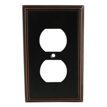 Cosmas 65049Orb Oil Rubbed Bronze Single Duplex Electrical Outlet Wall Platecover