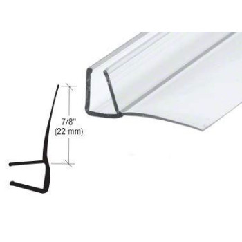 Crl Shower Door Polycarbonate With 90 Degree 78 Long Vinyl Fin Seal For 38 Glass 95 Long