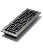 Decor Grates Ajh414Nkl 4Inch By 14Inch Oriental Floor Register Brushed Nickel