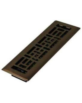 Decor Grates Ajh410 Oriental Floor Register 4X10 Bright Brass