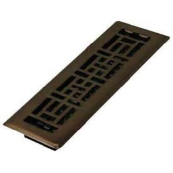 Decor Grates Ajh410 Oriental Floor Register 4X10 Bright Brass