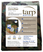 Kotap Tcm0810 Camouflage Waterproof Allpurpose Multiuse 7Mil Poly Tarp Cut Size 8 X 10Finished Size 7 4 X 9 6 G