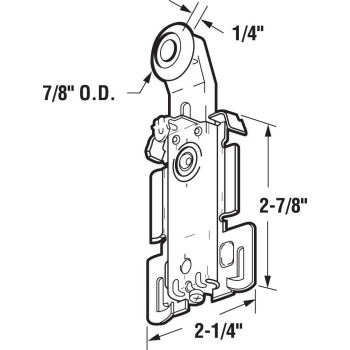 Primeline N 6550 Panel Wardrobe Door Roller Fits Acme Doors 78 In Roller 2 Pack