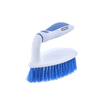 Superio Grout Brush Dish Brush Shower Scrubber Cleaning Brush Stiff Bristles Comfort Grip Handle Blue Brush Cleaner For Kit