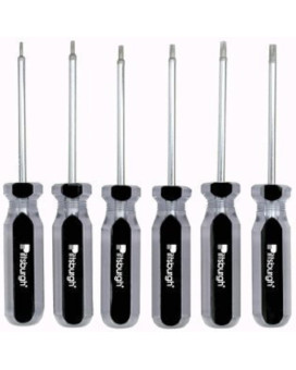 6 Piece Star Bit Screwdriver Set With Magnetic Tips T10 T15 T20 T25 T27 And T30