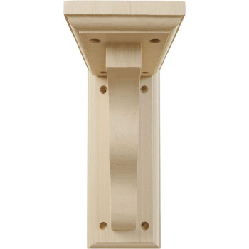 Ekena Millwork Bkt03X07X09Harw Hamilton Traditional Wood Brackets 3 12W X 7D X 9H Rubberwood