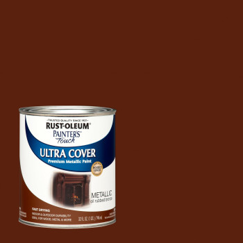 Rustoleum 254101 Painters Touch Brush On Paint 1 Quarts Pack Of 1 Metallic Oilrubbed Bronze 32 Fl Oz