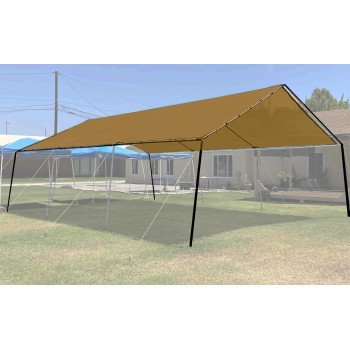 10X20 Beige Tan Mesh Super Heavy Duty Mesh Tarp Net Sail Sun Shade Awning And Fence Screen Patio And Canopy Cover Finished Si