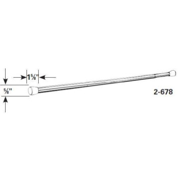 Graber 716Inch Round Spring Tension Rod 18 To 28Inch Adjustable Width White