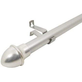 Spring Window Fashions 716Inch Round Cafe Curtain Rod 28 To 48Inch Width Nickel