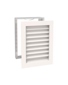 Worth Home Products 14 Wide X 20 High Decorative Ac Return Grille For Walls Only Wood Louvered Design Paintable Air Vent C