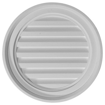 Ekena Millwork 18W X 18H X 1 18P Round Gable Vent Louver Functional