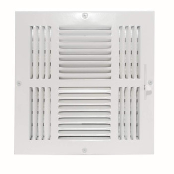 Ezflo 10 X 10 Inch Duct Opening White Air Vent Cover For Wall Or Ceiling Fourway Ventilation Register 1134 Inch X 1134