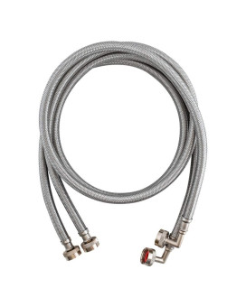 Eastman Washing Machine Connector Pack Of 2 34 Inch Fht Connection 5 Foot Braided Stainless Steel Washing Machine Hoses 410