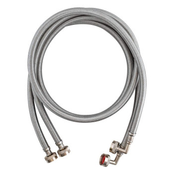 Eastman Washing Machine Connector Pack Of 2 34 Inch Fht Connection 5 Foot Braided Stainless Steel Washing Machine Hoses 410