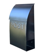 Nach Milano Pointed Rustic Metal Mailbox Powder Coated Finish Black Mailbox Maximum Rust Protection Wall Mount Mailboxes For