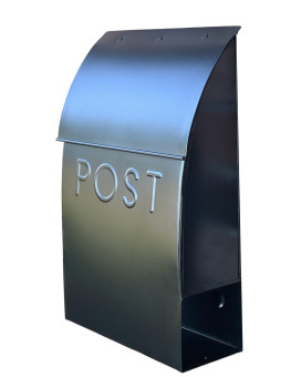 Nach Milano Pointed Rustic Metal Mailbox Powder Coated Finish Black Mailbox Maximum Rust Protection Wall Mount Mailboxes For