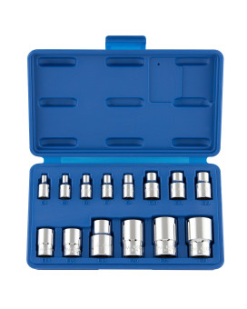 Neiko 04300A Etorx Socket Set 14 Piece External Torx Socket E4 To E24 14 38 And 12 Drive Female Star External