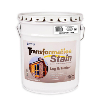 Sashco Transformation Log And Timber Stain 5 Gallon Pail Brown Tone Dark Pack Of 1