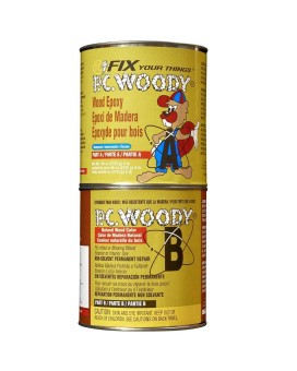 Pc Products Pcwoody Wood Repair Epoxy Paste Twopart 96 Oz In Two Cans Tan 128336