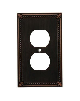 Cosmas 44018Orb Oil Rubbed Bronze Single Duplex Electrical Outlet Wall Platecover