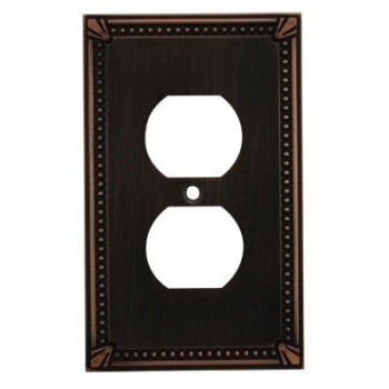 Cosmas 44018Orb Oil Rubbed Bronze Single Duplex Electrical Outlet Wall Platecover