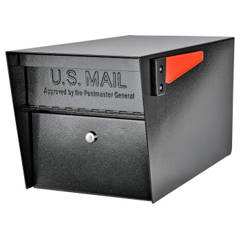 Mail Boss 7506 Mail Manager Curbside Locking Security Mailbox Black Large