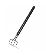 Japanese Garden Rake Cultivator Long Handle 19 Heavy Duty Japanese Steel 4 Claw Wood Handle Made In Japan Hand Cultivator To