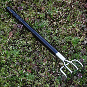 Japanese Garden Rake Cultivator Long Handle 19 Heavy Duty Japanese Steel 4 Claw Wood Handle Made In Japan Hand Cultivator To