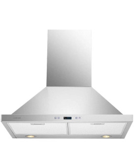 Cavaliere Sv218B230 Inch Wall Mount Range Hood With 462 Cfm In Brushed Stainless Steel