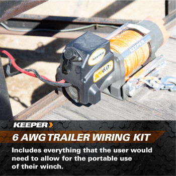 Hampton Prod Keeper 6 Awg Trailer Wiring Kit 25 And 6 With Quick Connect For Kt And Ku Winches