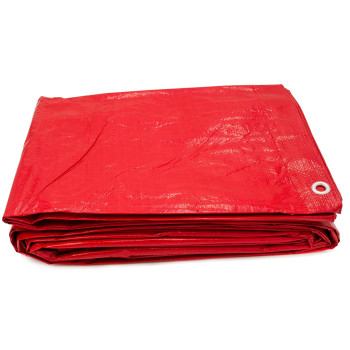 8 Ft X 10 Ft High Visibility Red Tarp 33 Oz