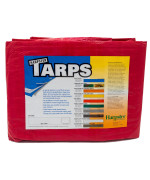 10 Ft X 12 Ft High Visibility Red Tarp 33 Oz