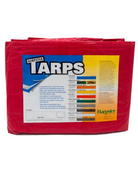 10 Ft X 12 Ft High Visibility Red Tarp 33 Oz