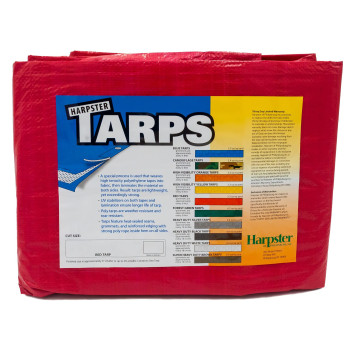 10 Ft X 12 Ft High Visibility Red Tarp 33 Oz